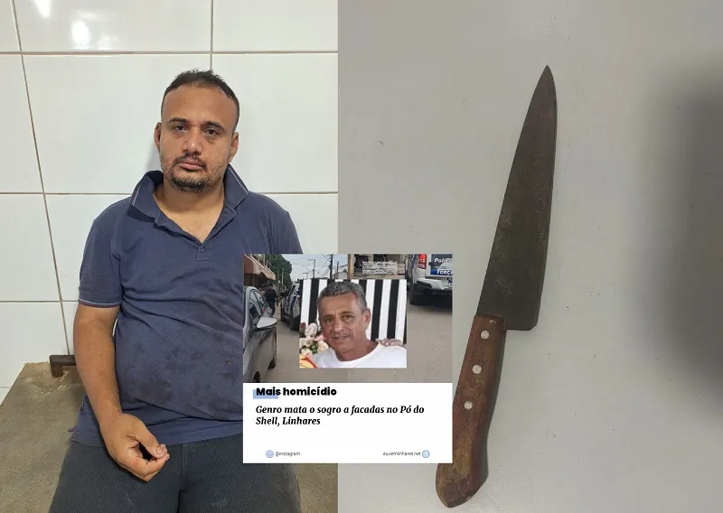 Matei: Wellington diz na delegacia a motivação das facadas fatais no sogro em Linhares