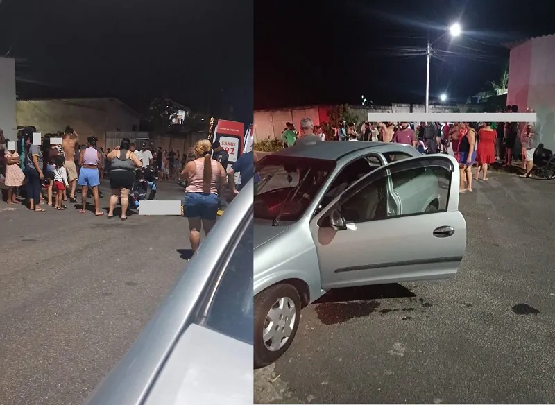 Acidente com feridos no Movelar, Linhares. Envolveu  carro e moto