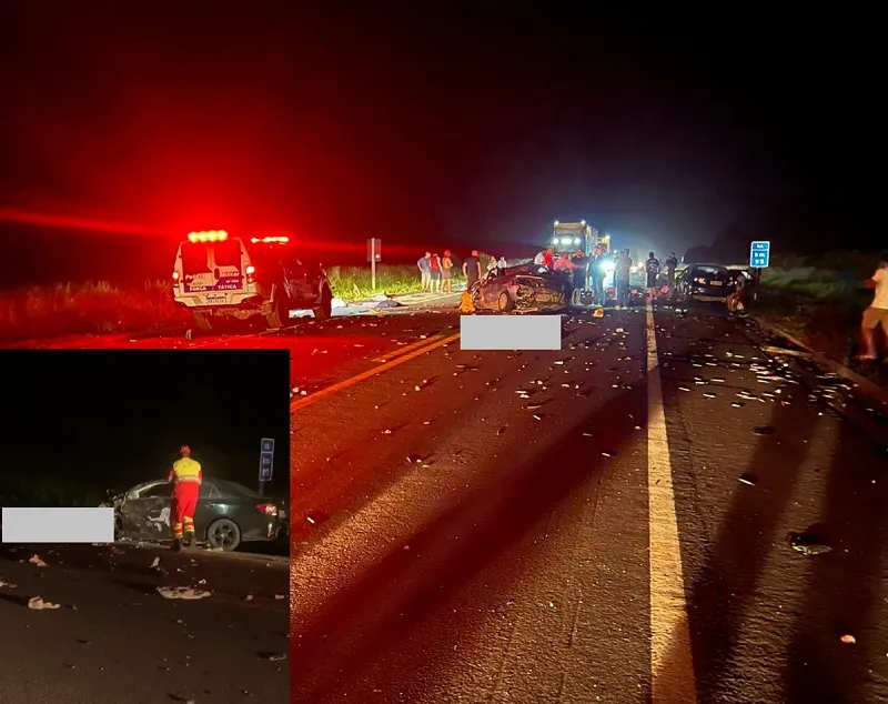 Mortes na BR-101, em Jaguaré. Entre as vítimas, duas crianças