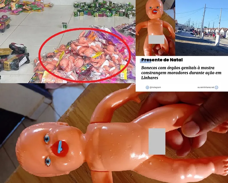Polêmica dos brinquedos ‘pelados’ em Linhares: “Comprados embalados e com fralda”