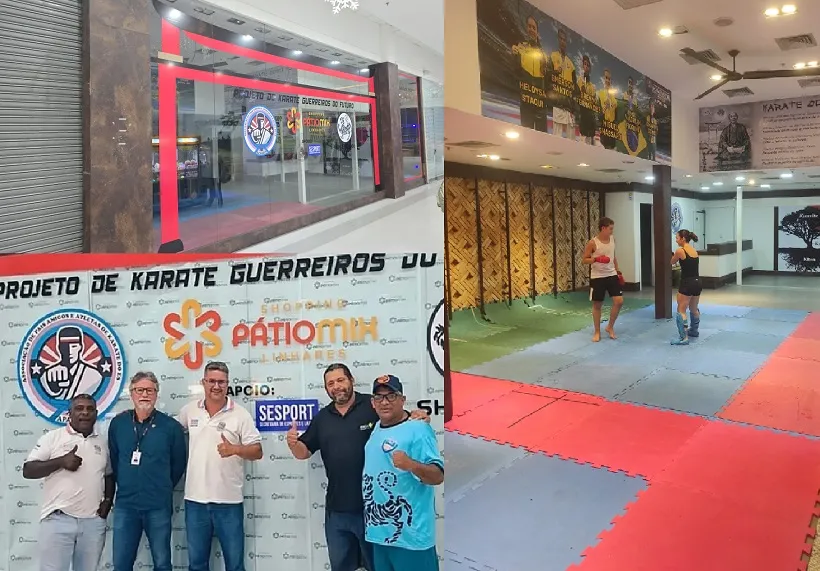 Dojo de Karatê no Shopping Pátio Mix, Linhares. Aulas gratuitas