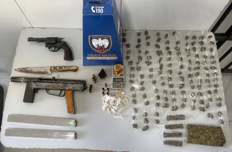 Muitos tiros, portão metralhado, drogas apreendidas no Nova Esperança, Linhares
