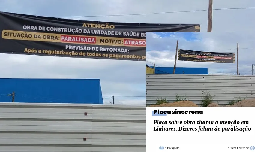 PML se manifesta sobre placa sincerona em obra paralisada no Bebedouro
