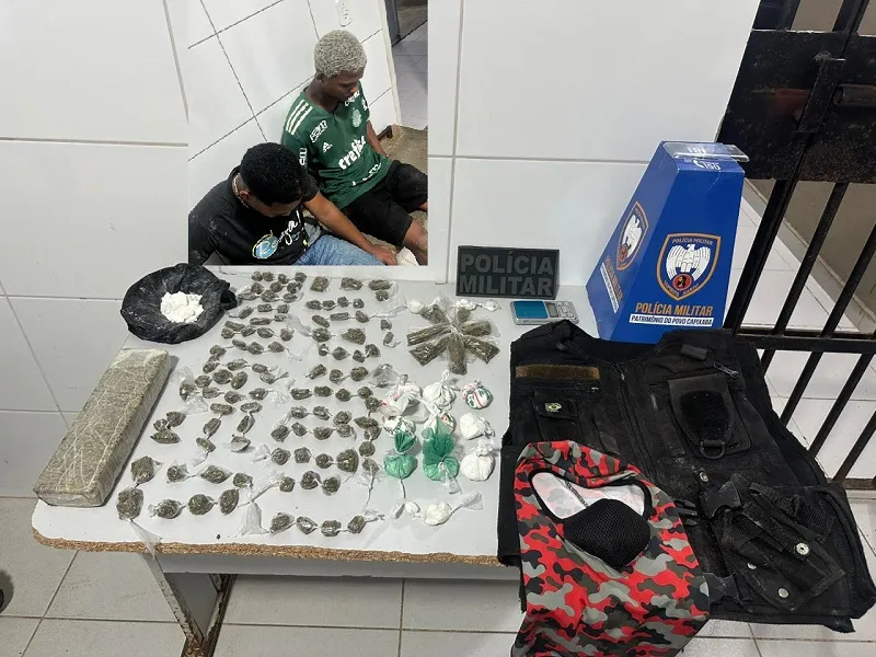 Sooretama: Muita droga aprendida e dois detidos pela Polícia Militar