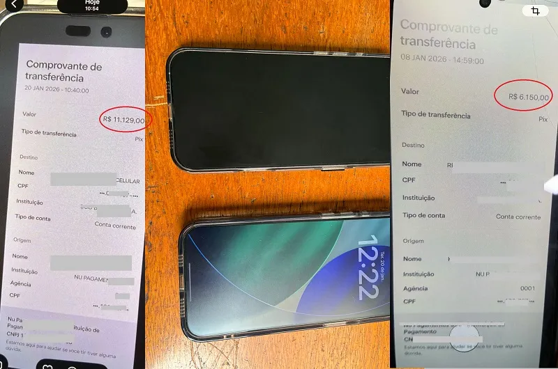 Prisão no Centro de Linhares após simulação de pix na compra de celulares