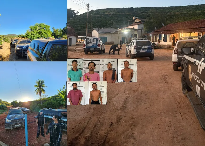 PC e PM apreendem drogas e arma e levam suspeitos para a delegacia de Linhares