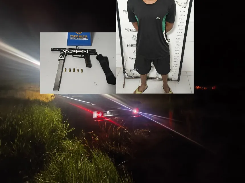 Dupla rende motorista e rouba carro em Linhares. Menor apreendido