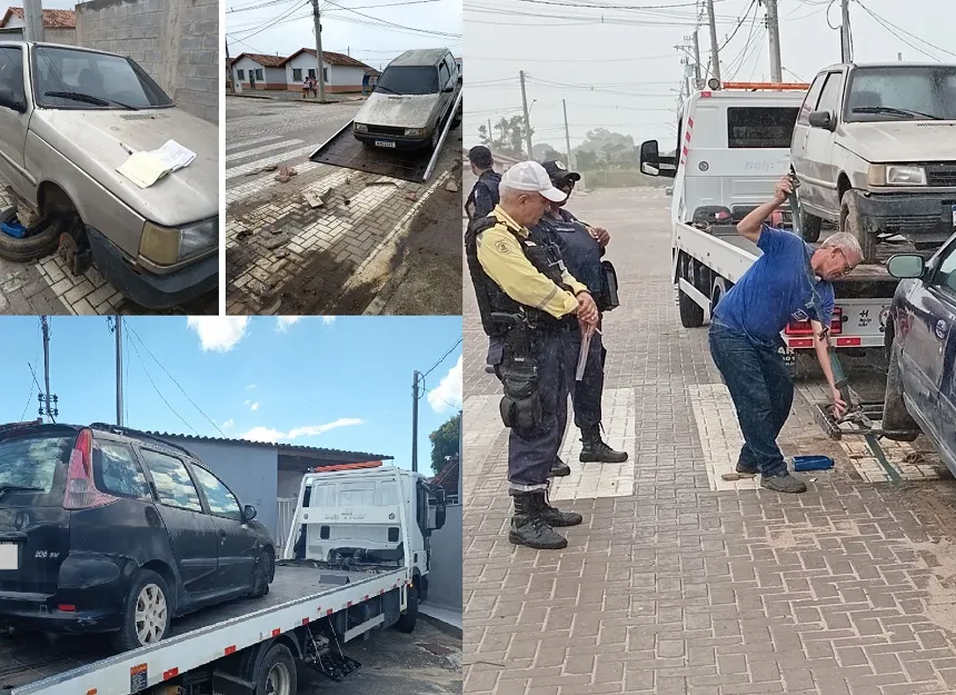 Prefeitura recolhe carros abandonados em vias públicas de Linhares