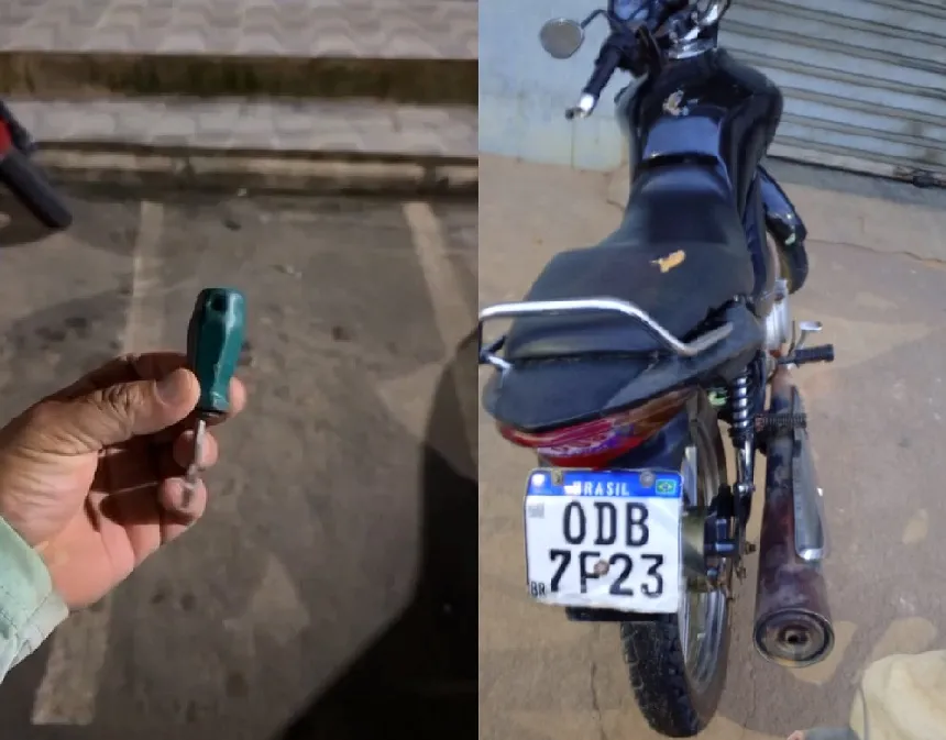 Moto furtada enquanto dono trabalhava, Rio Bananal