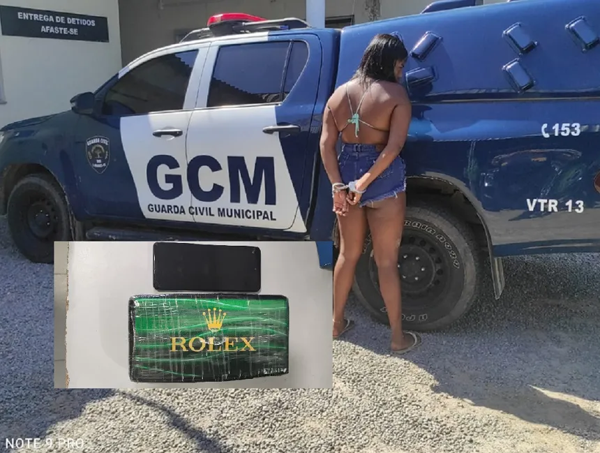 “Paguei R$ 13 mil”: Presa pela GCM em Linhares portava 1 kg de ‘cocaína Rolex’