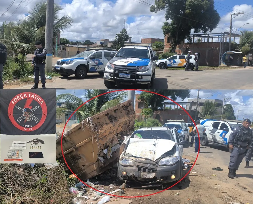 Nenzim ‘peitou’ a PM após colidir carro com container cheio de lixo. Ele morreu