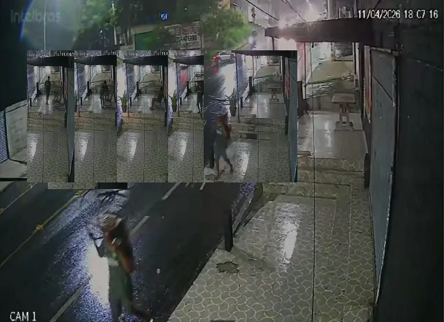 Cadeira é furtada na calçada de comércio Em Linhares. “É presente da netinha”
