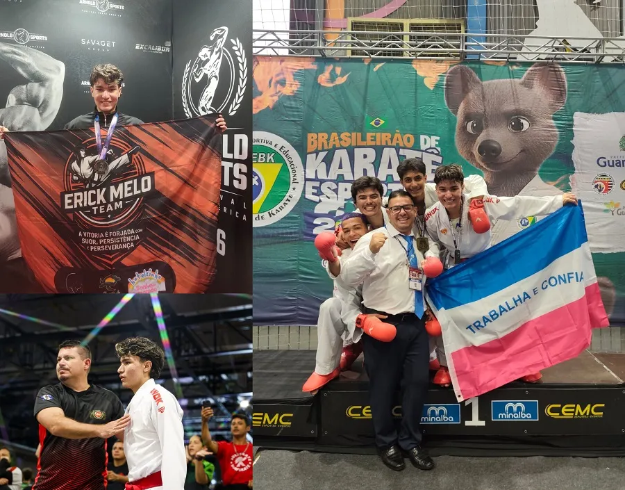 Erick Melo conquista 6 medalhas em apenas 7 dias. É de Linhares