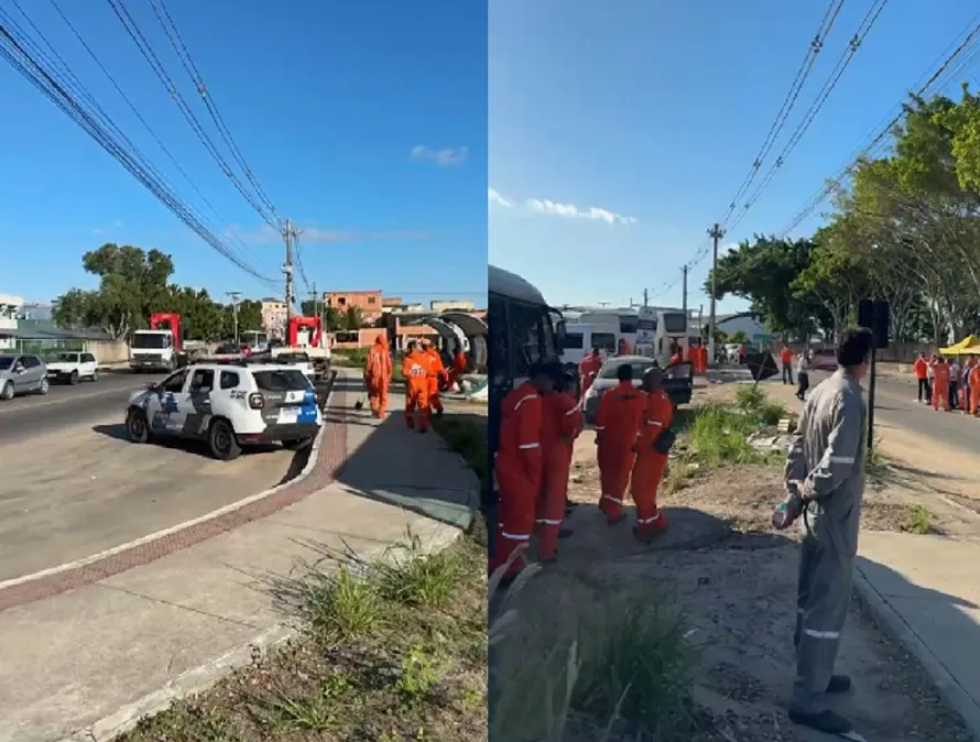 Manifesto complica o trânsito no começo da Estrada do Pontal em Linhares
