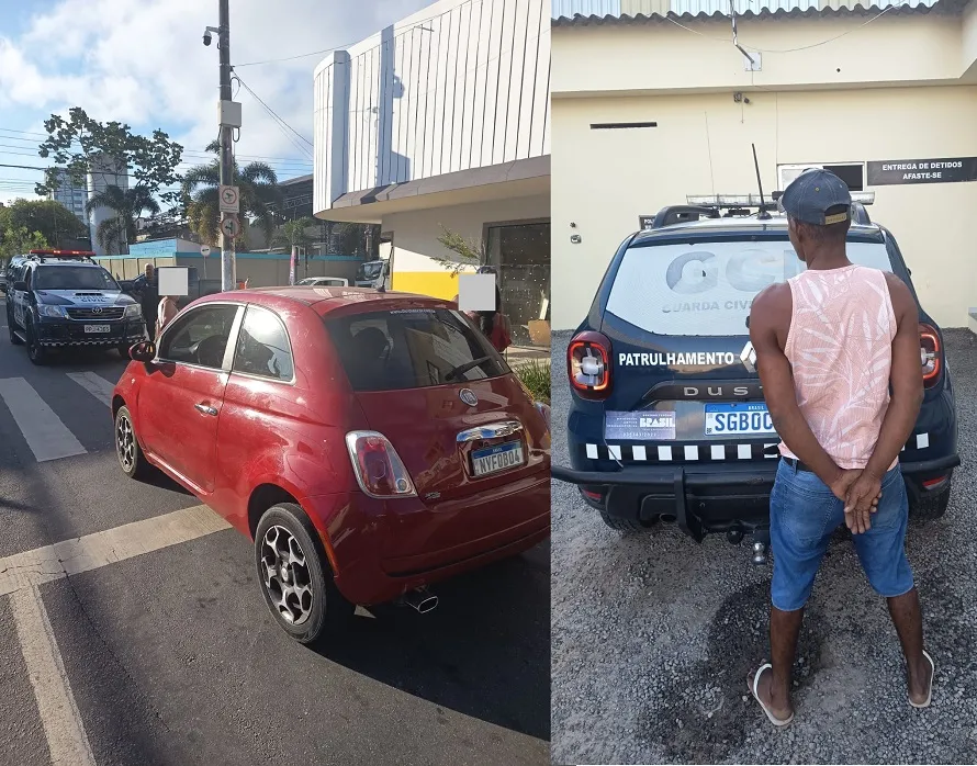 Homem sem CNH e com carro roubado é abordado pela GCM no Centro de Linhares