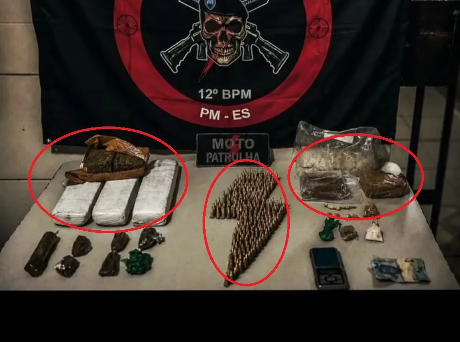 Tabletões de drogas apreendidos em Linhares. Teve fuga desesperada