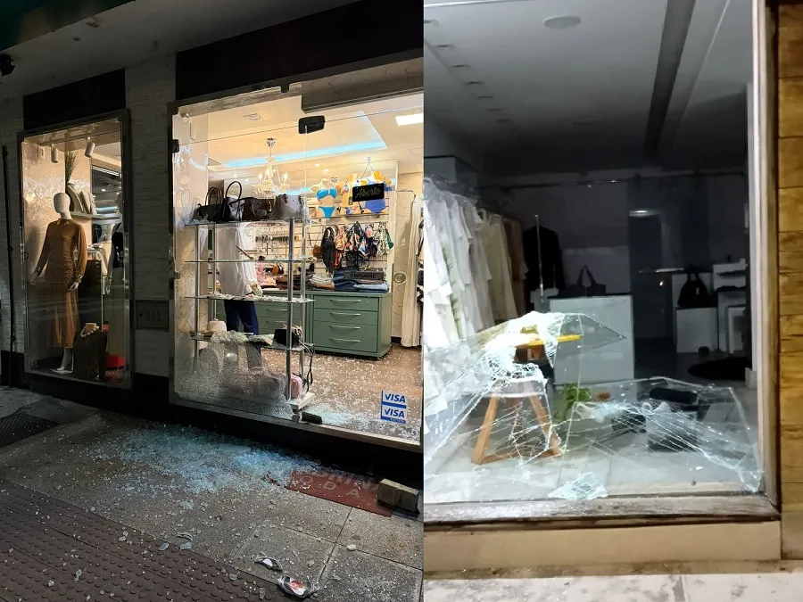 Homem estilhaça vitrines, invade lojas e se dá mal em Colatina