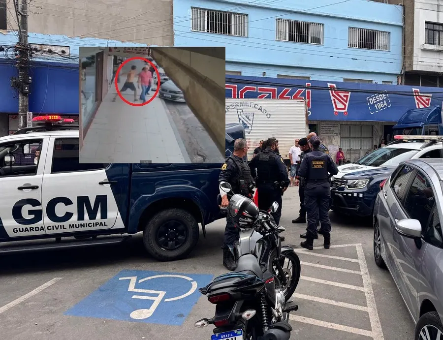Homem agride idoso na calçada, Centro de Linhares