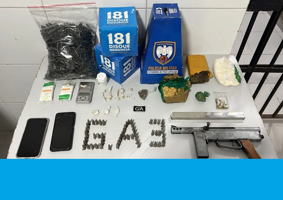 Muita droga e arma apreendidos no Nova Betânia, Linhares