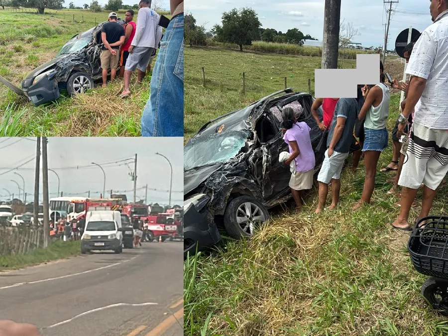 Grave acidente em Linhares, na Estrada do Pontal
