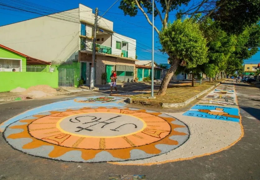Trânsito com interdições em Linhares para os belos tapetes de Corpus Christi