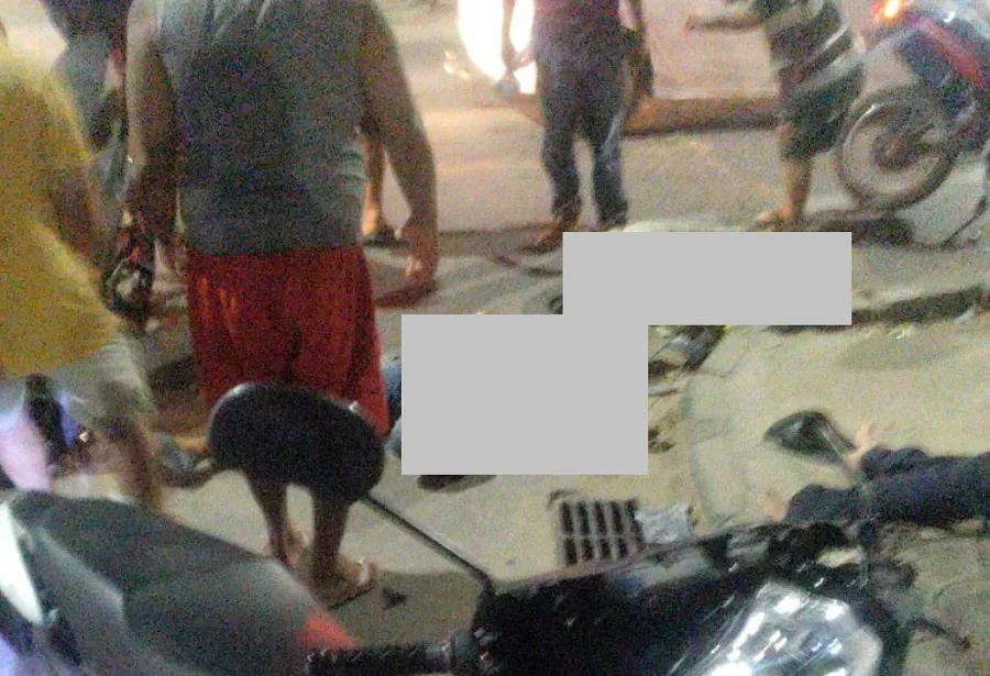 Grave acidente entre motos no Linhares V, Linhares