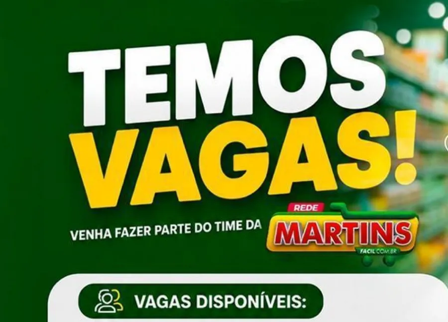 Vagas para diversas funções na Rede Martins, em Linhares