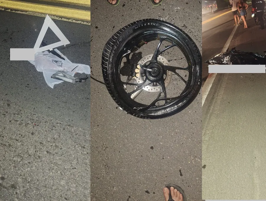 Moto x caminhão: morte na BR-101, Linhares. Corpo da vítima desmembrou