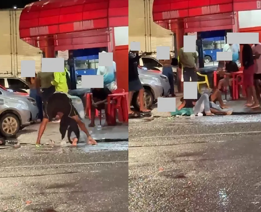 Homens se ‘atracam’ em via pública no Centro de Linhares