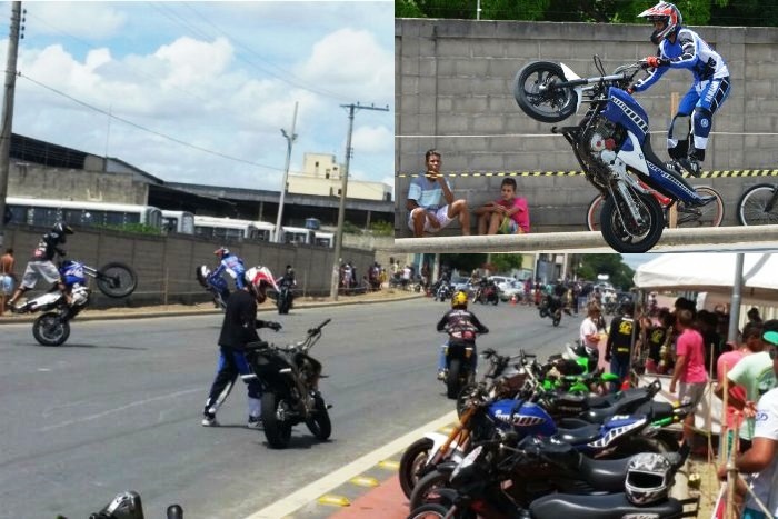 Adrenalina pura no Três Barras: desafio de manobras sobre moto atrai competidores do ES e MG