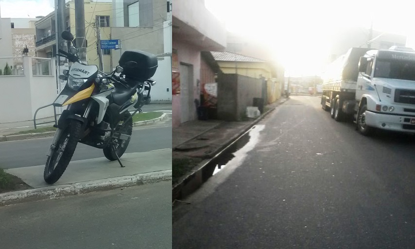 Canivete e Centro: internautas enviam fotos e reclamam do trânsito