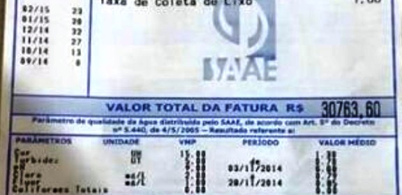 Mais de R$ 30 mil: consumidora se assusta ao receber conta de água