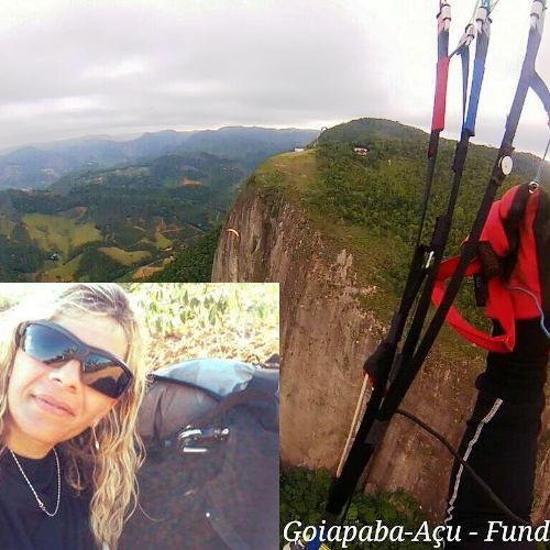 Registro: linharense é primeira mulher a voar na Rampa de Goiapaba- Açu