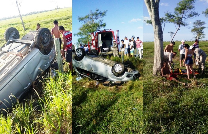 Capotamento: Três feridos na ES-248. Um foi socorrido em estado grave