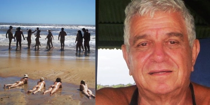 Parabéns, Geraldo! Ele é um dos desbravadores da Praia Naturista de Linhares