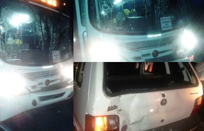 BR 101: engavetamento com dois ônibus da Weg e Uno deixa dois feridos