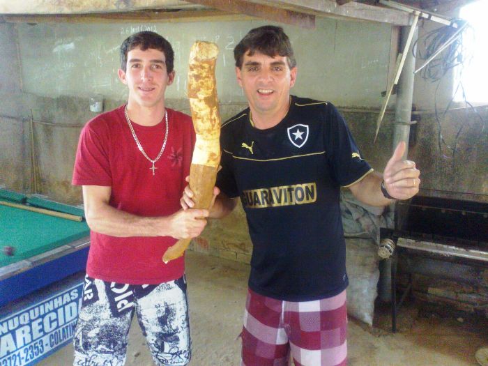 Vem festança por ai em São Rafael: confira o que representa essa mandioca da foto
