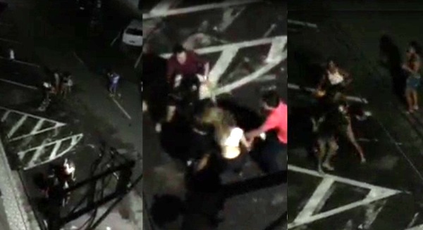 (Vídeo) Mais barraco no Centro: mulheres saem no tapa em frente a casa de shows