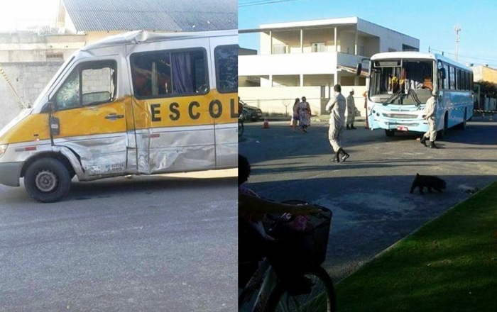 Acidente entre Van escolar e ônibus deixa crianças feridas no Interlagos
