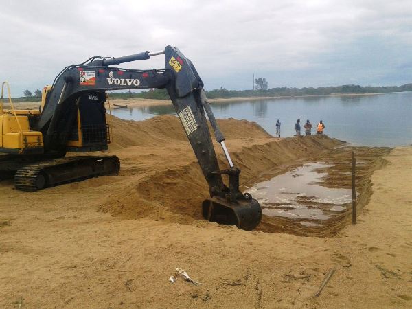 Seca do Rio Doce: aberto canal na Barra Sul da foz do Rio Doce