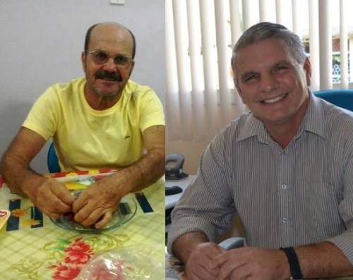 Hoje o dia é deles! Gelson e o professor Nelson