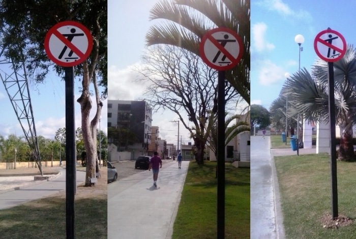 Proibido skate: Praça 22 de Agosto passa a ser exclusiva para pedestres e ciclistas