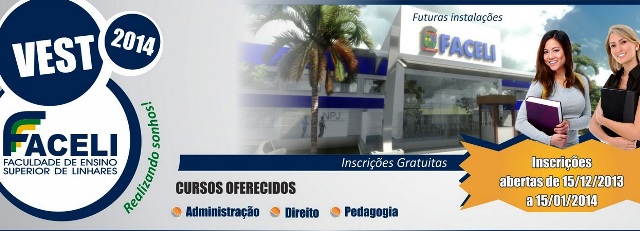 Começaram as inscrições: Faceli espera mais de cinco mil inscritos para o processo seletivo. Tudo é 