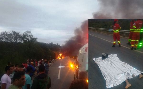 Sábado: dois mortos em acidente na Rodovia BR-101
