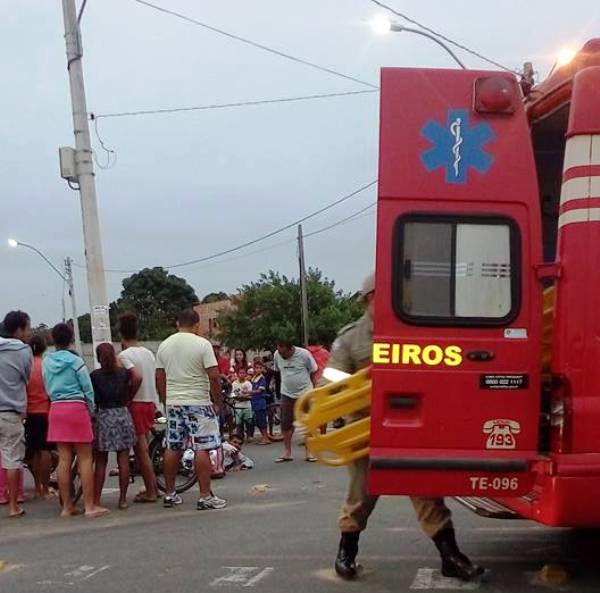 Acidente de moto no Planalto, e de bicicleta no Movelar