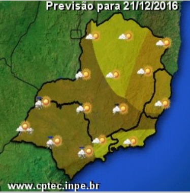 Inpe alerta sobre chuva forte, tempestade de raios, vendaval e queda de granizo