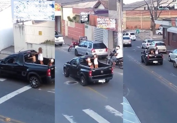 Flagra: Crianças correm risco em carroceria de veículo no BNH