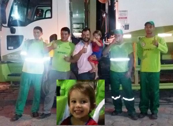 Garotinho apaixonado por “equipe do lixo” emociona durante festa de aniversário no Laguna