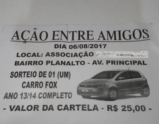 Leitor reclama: Bingo promete, mas não sorteia carro no Planalto